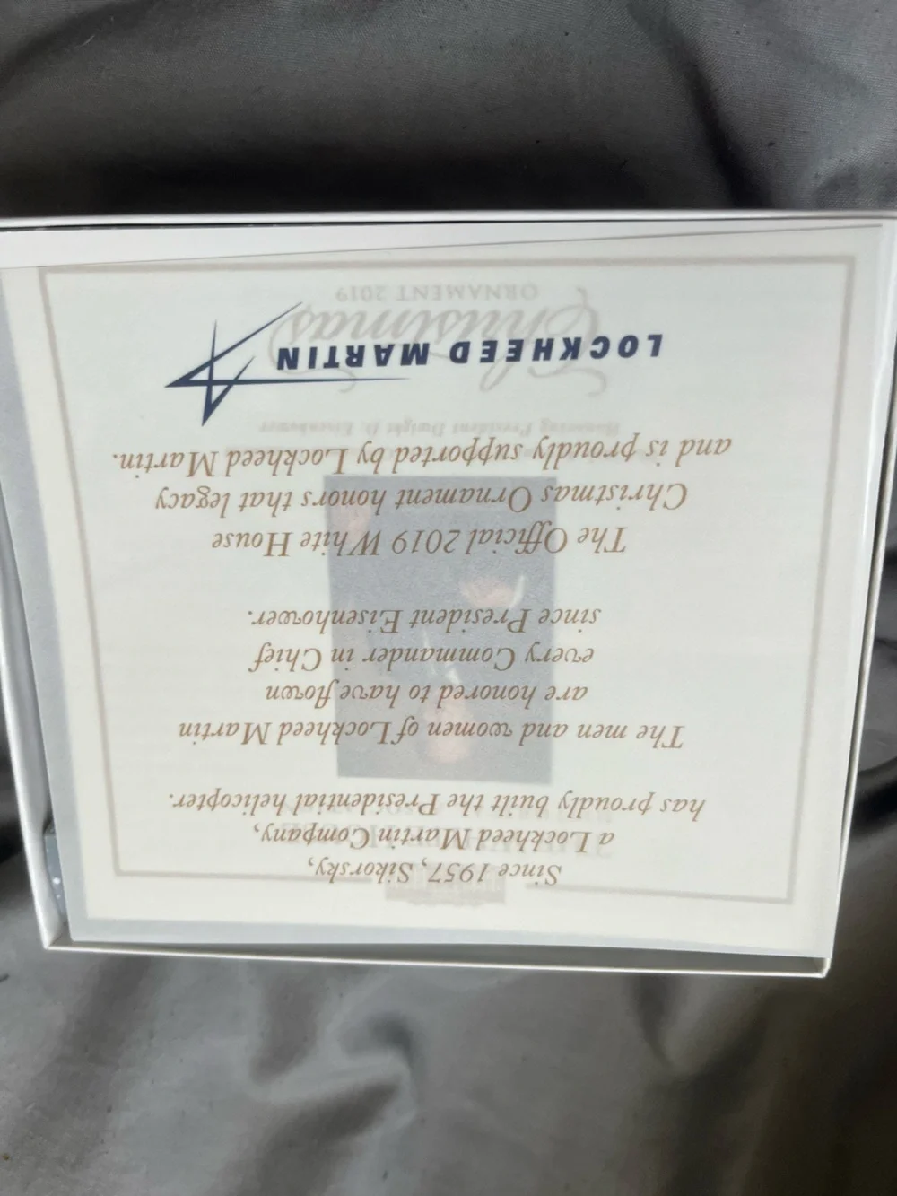 2019 White House Christmas ornament